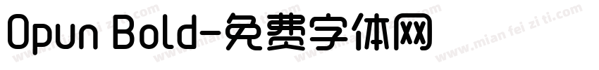 Opun Bold字体转换